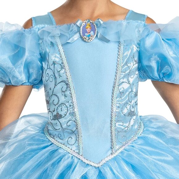 Disney Princess Cinderella Deluxe Girls Halloween Costume Girls Size S (6-6x) - Picture 5 of 10